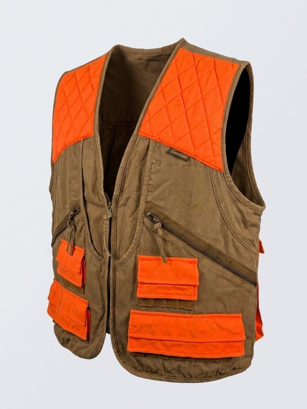 Gamehide Men’s Medium Upland Pheasant Hunting Vest Brown Blaze Orange